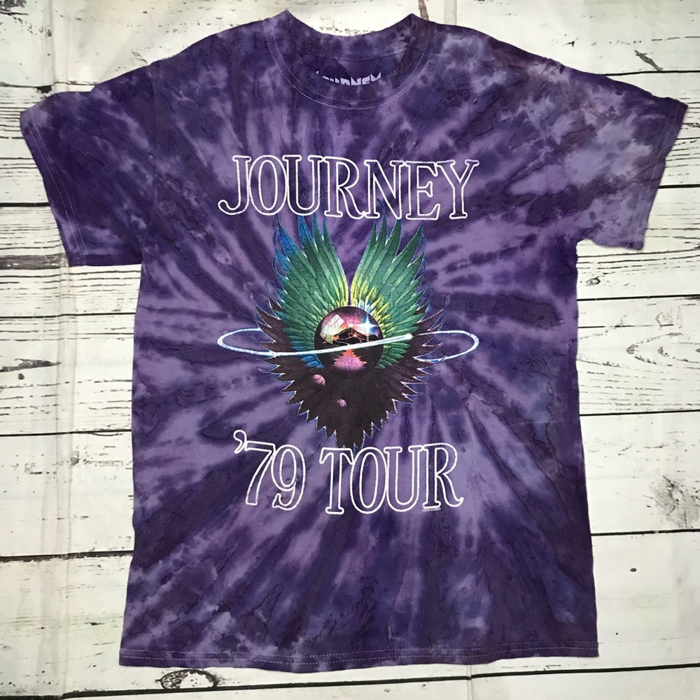 Journey tie dye graphic tee t shirt size S